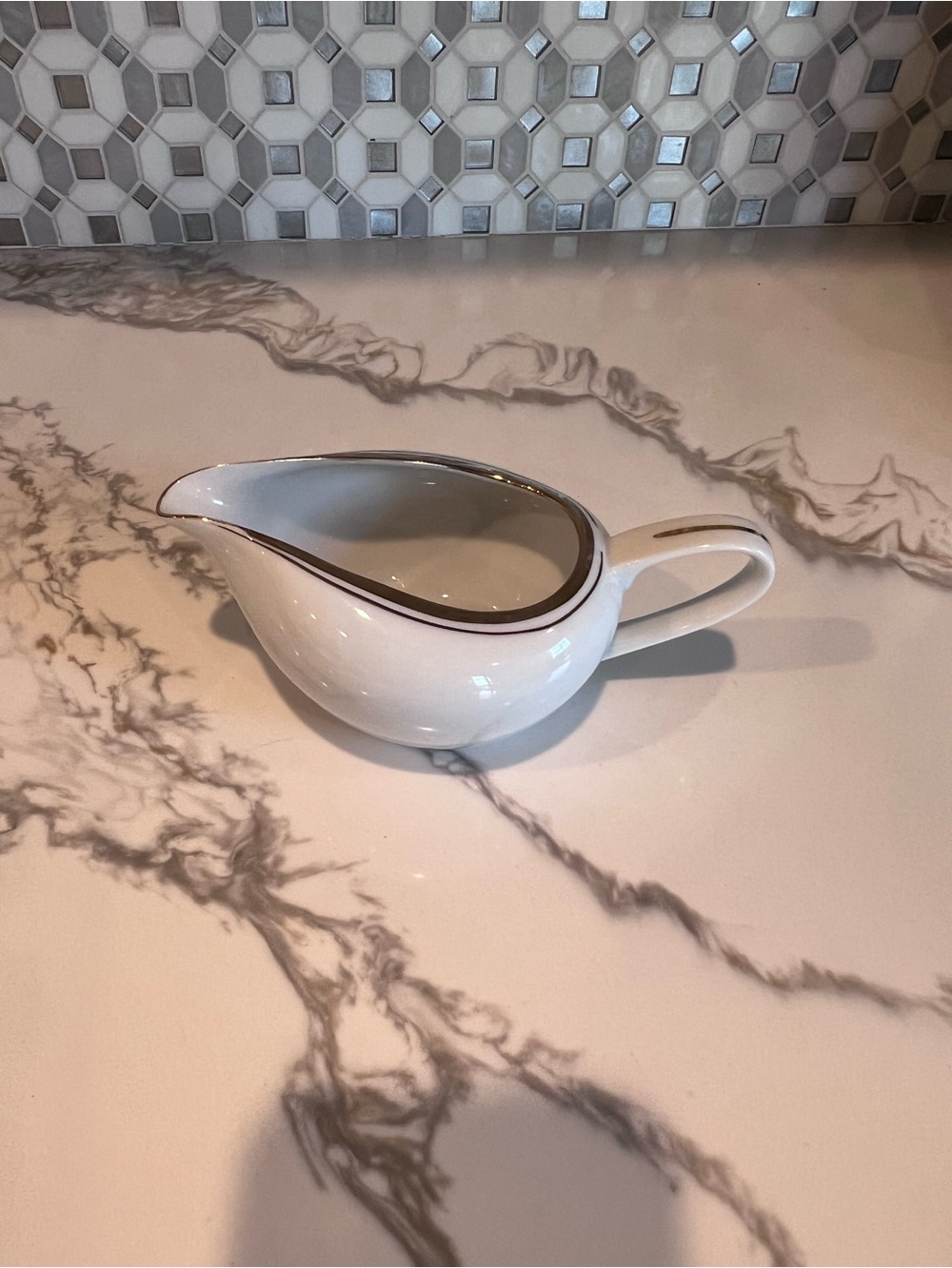 Royalton China Co Japan 5.75” Saucer White Gold Trim Porcelain